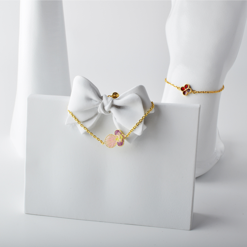 Nové 4 Broskvové květy Hollow A White Shell Broskvové květy Příslušenství Náramek