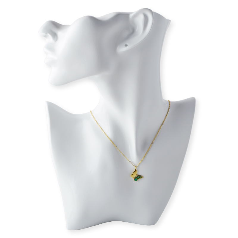 Motýlí tyč kamenný přívěsek náhrdelník 45 5 cm