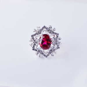 Hongde Elegantní kruh s modrým kubickým zirkonia zásnubní prstenynerezové oceli pro ženy svatební šperky stříbrné barvy