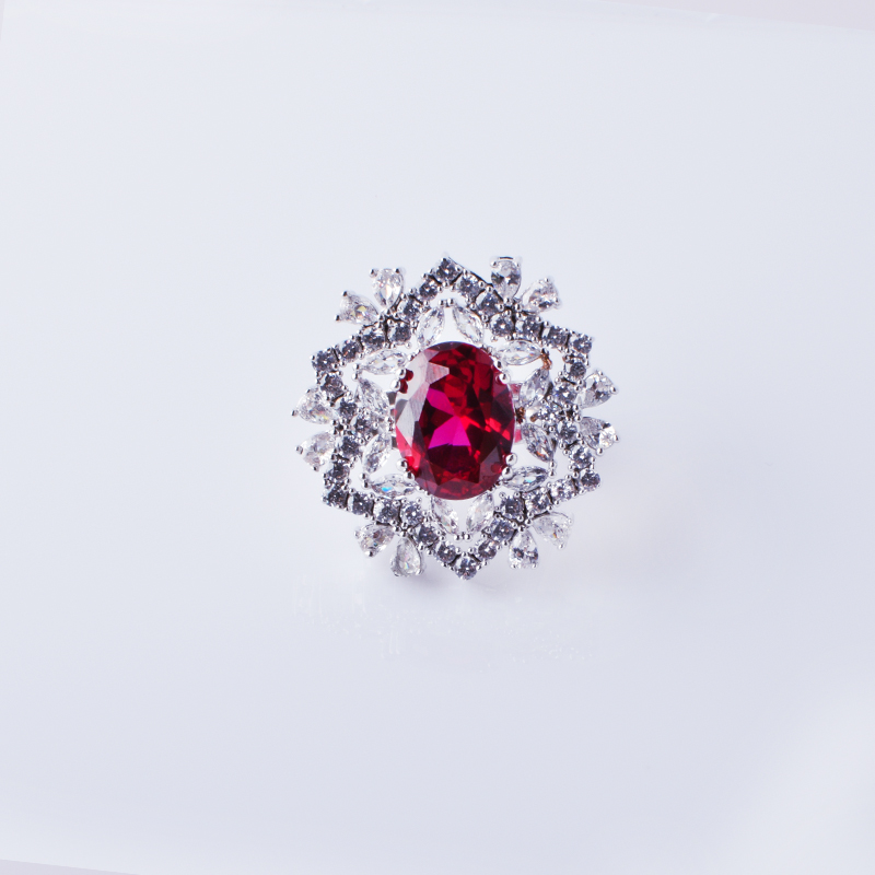 Hongde Elegantní kruh s modrým kubickým zirkonia zásnubní prstenynerezové oceli pro ženy svatební šperky stříbrné barvy