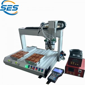 Dvojnásobek-Hlava Jet Valve Circuit Board Dispenser Machine