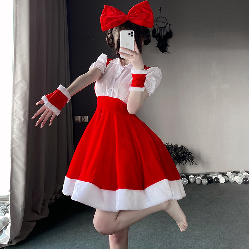 Vánoční kostýmy, vánoční šaty, cosplay sady, vánoční sobní scénografické outfity, vánoční služka uniformy95 Cena:$139,99