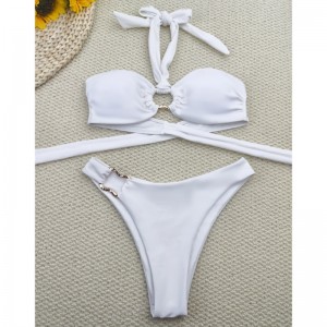 2025 New Sexy Two - Kus bikiny sada. Evropský a americký styl s vazbami,nízký - Pasa. Kříž - Hraniční položka pro Amazon. Bikini Swimsuit XY2513 Cena:$79,99