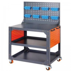 Šedý šéf lavičkana stolní vozík