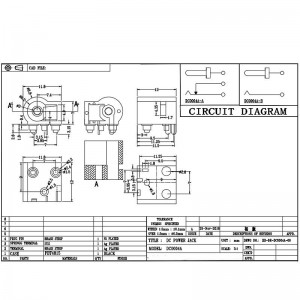 DC Socket DC-0004a, zásuvka pro malé domácnosti pro čističe vody, dva-Zásuvka pronabíjení povrchuna povrchu s sloupcem polohování
