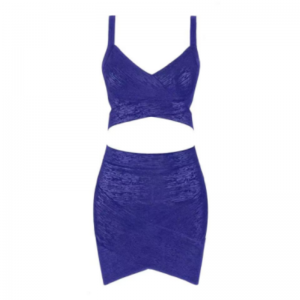 Letní zlaté tištěné pletené kamizole, sada sukně kyčle