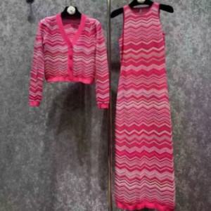 Letní pletený kulatý krk s dlouhým rukávem Intercolor Cardigan, V-Krkní rukávely dlouhé pletené pruhované šaty