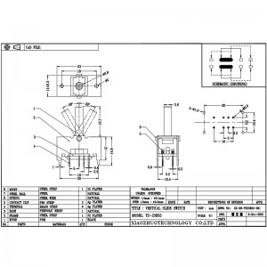 Snímek Slide TS23E02, dvojnásobek-Řádek 8-Pin Swing Switch, Noise-Zrušení sluchátek a reproduktorů