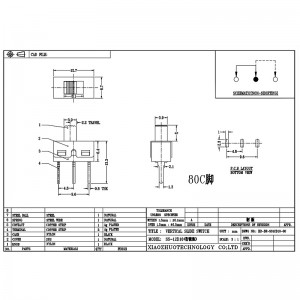 Spínač SS12D10 Elektronický posuvný přepínač SS12D10-Pozice 3-Pin single-přepínač pásma jeviště