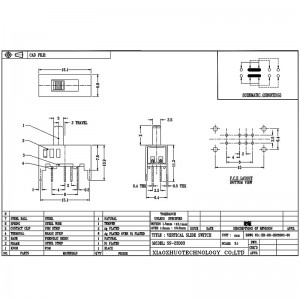 Slide Switch SS23D03, dvojnásobek-Řádek osm-Pin tři-Pozice, Switch Switch přizpůsobený mikro posuvný spínač pro domácí spotřebiče