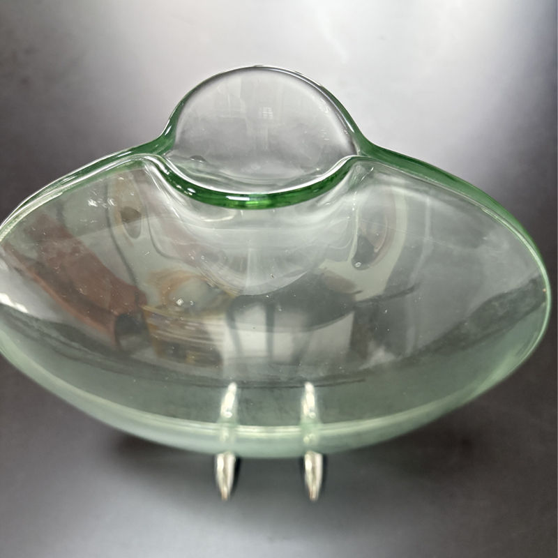 Zhongtainerezová ocel ryby ústní tvar zakřivený kolem vysoko-Průhlednost váza s 23 cm kovovou základnou pro uspořádání květin