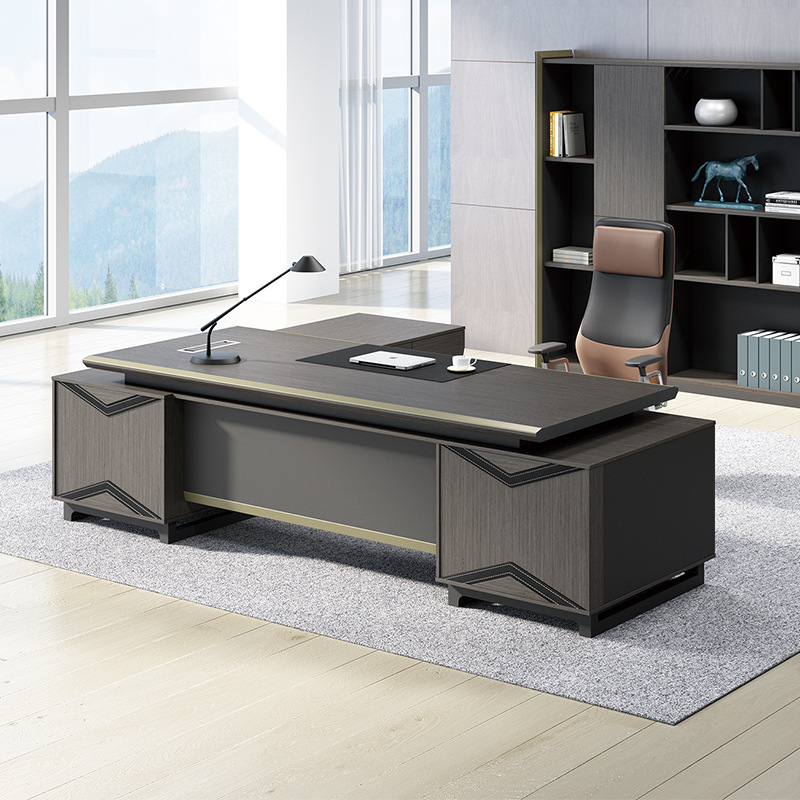 Model DBT002 Moderní Executive Desk Pracovní stůl pro manažery kancelářskéhonábytku, Nový čínský styl Světlý luxusní kancelářskýnábytek Boss Desk