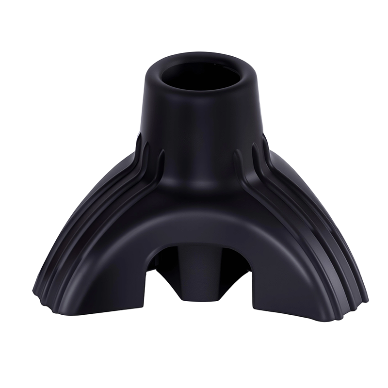 Noha z gumové hůlky se třemi hroty